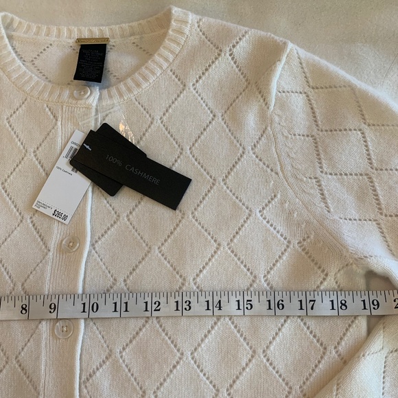 Ivory Cashmere Cropped Cardigan - Picture 6 of 13